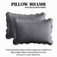 thumbnail image 6 of Ameha Pack of 2 Leaf Embossed Reversible 2 Quilt Set with 4 Pillow Shams Ultra Soft Microfiber Bedding Set Queen Grey, 6 of 8
