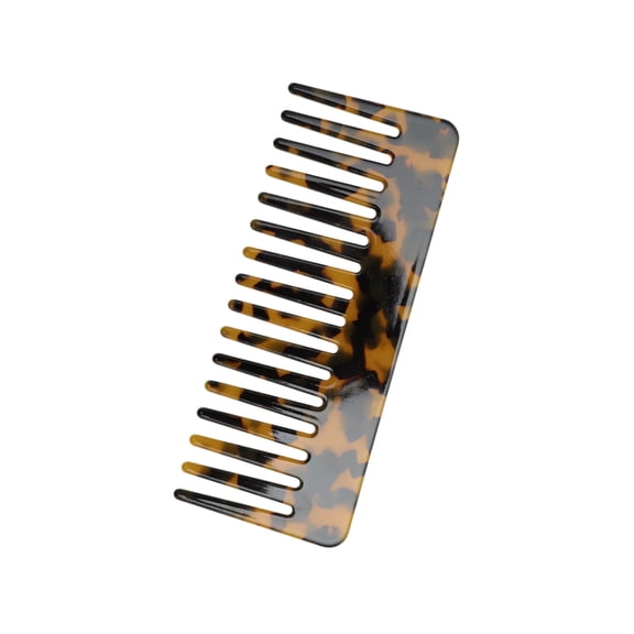 Vocoste 1 Pc Sixteen-tooth Rectangular Hair Comb Tortoiseshell Color