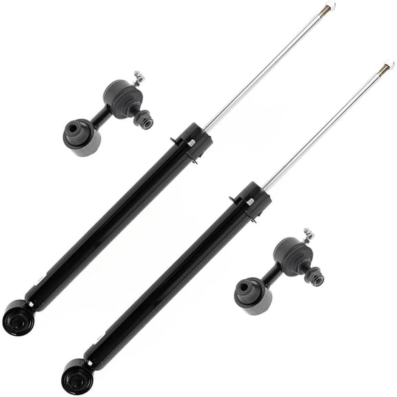 Detroit Axle - Rear Shocks Sway Bars for 16-22 Honda Civic 2 Shock Absorbers 2 Stabilizer Sway Bar End Links 2016 2017 2018 2019 2020 2021 2022 Suspension Replacement