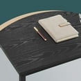 thumbnail image 4 of LEDREM 39.4" Computer Gaming Desk, Small Space Office Desk with Metal Frame, 110 lb Capacity, Industrial Style, Black with Wood Grain, 4 of 5