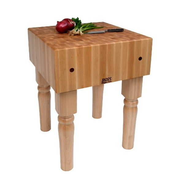 John Boos AB Series Square Wood Butcher Block Prep Table, 18" x 18", Maple