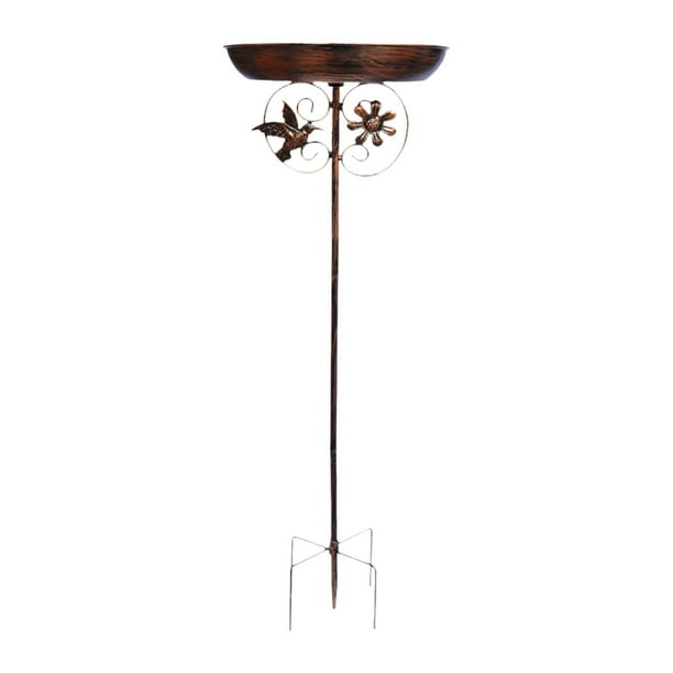 Baño para pájaros de metal, baños para pájaros, base de 5 puntas estilo vintage, para amantes de , comedero para pájaros, comedero para pájaro