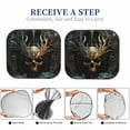 thumbnail image 6 of Windshield Sun Shade, Vintage Ornate Skull Foldable Car Sun Shade Windshield for Front, 2 Pieces, 6 of 7