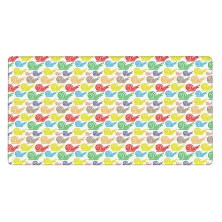 Salouo Colorful Snails Print Large Mouse Pad Extended Mat Desk Pad 3mm Thick Mice Pad Desk Mat Big Desk Pad for Work Game Office Home -16 x 29.5in