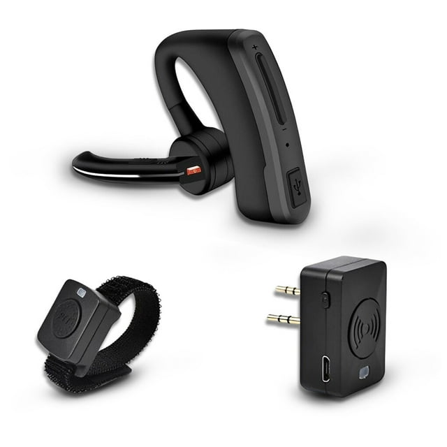 Yingyy Walkie Talkie Headset Bluetooth-compatible 4.0 Wireless LED Indicator Light Battery Operated Earpiece Earphone with Mic