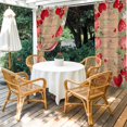 thumbnail image 4 of Outdoor Curtains for Patio Waterproof, Valentines Love Heart Outdoor Privacy Panels Grommet, Eucalyptus Red Love Heart Wooden Blackout Outside Curtains for Porch/Cabana 54"x84", 2 Panels, 4 of 8