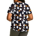 thumbnail image 3 of Women's Plus Halloween Short Sleeve T-Shirt Summer Fall Crewneck Pumpkin Printed Graphic Tee Tops M-5XL, 3 of 6