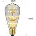 thumbnail image 3 of LINLIN 2 Pack Firework Light Bulb, 3W Retro Starry Light Bulb E27 Base Vintage Edison Dimmable LED Light Bulb Fairy Firework Decorative Light Bulb LED Light Bulbs, 3 of 8