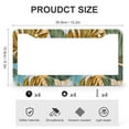 thumbnail image 3 of 2 Pieces Tropical Banana Palm Monstera Leaves License Plate Cover Hawaiian Flower Car Front License Plate Frame Quality Aluminum Metal 2 Holes for Men/Women, 3 of 6