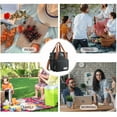 thumbnail image 6 of xaoyunyn Versatile Shoulder Crossbody Ice Bag Tote for Outdoor Picnics,Large Capacity Insulated Cooler Bag for Hot and Cold Retention,Stable and Scratch Proof with Handhold and Detachable Strap, 6 of 6