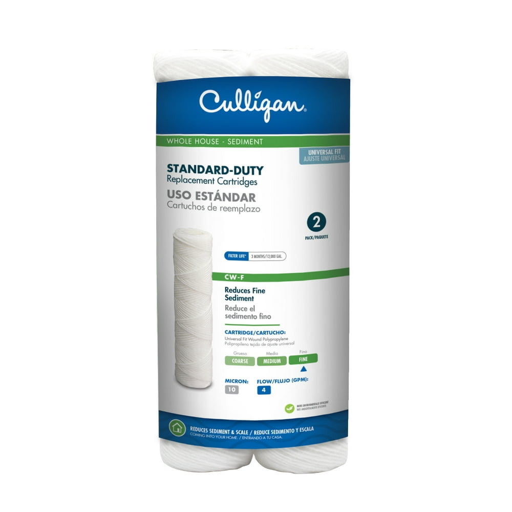 Culligan CWF Sediment Whole Home Water Filter Replacement Cartridge, 2 Pack 10Micron Fine