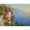 thumbnail image 2 of Obuchovsky, Yury 18x15 White Modern Wood Framed Museum Art Print Titled - Amalfi. Flowers above the Sea, 2 of 4