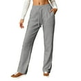 thumbnail image 2 of christmas pants,Wide Leg Sweatpants Women Cargo Pants for Girls High Waisted Baggy Sweatpants for Women Casual Pants with Pockets,Womens Sweatpants Baggy Wide Straight Leg Sweats Pants with Pockets, 2 of 5