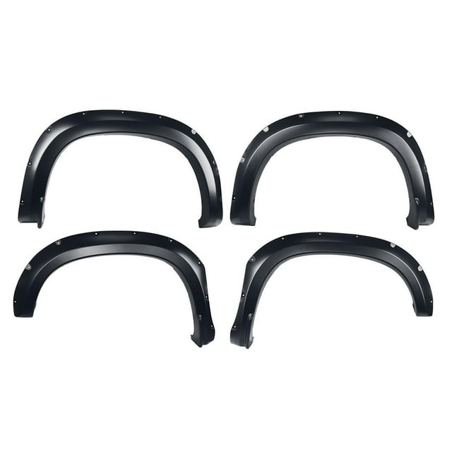 TrailFX Fender Flare TFC3005S TFX Fender Flares; Pocket Style; Extended Tire Coverage; Black Smooth Paintable Finish; Injected Polypropylene