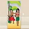 Sun-Sational Summer Luau Party Hula Dancers Photo Op Door Banner Decoration, Plastic, 72" x 36"