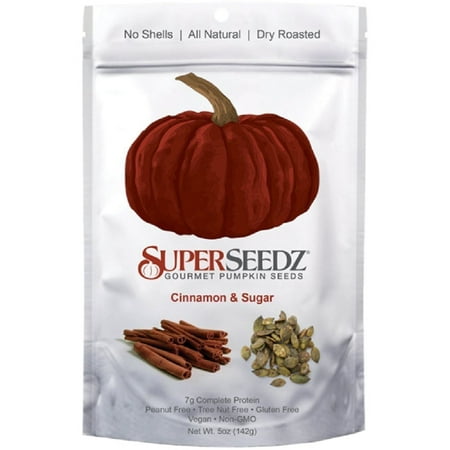 SuperSeedz Gourmet Pumpkin Seeds Cinnamon & Sugar 5 oz -