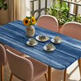 thumbnail image 3 of Navy Blue Table Cloths for 3 Foot Rectangle Tables, Vintage Modern Abstract Art Ombre Patio Waterproof Elastic Fitted Tablecloths, Washable Rectangular Table Cover for Camping, 3 of 8