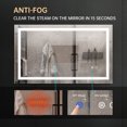 thumbnail image 4 of YYAO LED Lighting Bathroom Mirror, Wall-Mounted Dimmable Anti-Fog Makeup Mirror, 4 of 7