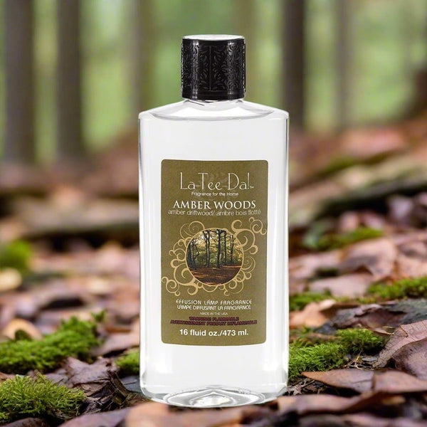 La-Tee-Da Effusion and Fragrance Lamp Oil Refills - 16 oz - AMBER-WOODS