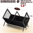 thumbnail image 2 of Desktop Bookshelf Organizer, Wood Slanted Desk Bookshelf, Small Tabletop Book Rack, Portable Mini Bookcase for Book Display, Cookbooks, Office & Home Storage, Rustic Black, 2 of 8