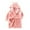 kids sleepwear - Pink, variant on Boys Girls Solid Bear Hooded Bathrobe Bear Ear Hood Self Tie Belt Ultra Soft Warm Flannel Kids Sleep Bath Robe,2-3 Years