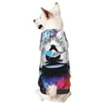 thumbnail image 1 of Fotbe Cool Colorful Wolf Sudadera con Estampado para Perros Pequeños – Suéter con Capucha para Mascotas, Tela Suave de Forro Polar con Bolsillo-Large, 1 of 7