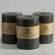 thumbnail image 1 of Set de Velas de Pilar MOZEAL Vertidas a Mano Sin Aroma 3x4 Gris Oscuro, 1 of 6
