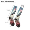 thumbnail image 4 of Haiem Flower White Horse (2) Socks, Funny Novelty Crazy Design Cotton Socks Sports Socks Knee High Socks For Men, Women,1Pairs - Gift For Working Friends, 4 of 8