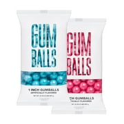 Candy Envy - Shimmer Light Blue and Shimmer Pink 2 Pack Combo 1 Inch Gumballs - Approx. 113 Gumballs Per Bag - North American Made & Kosher Certified