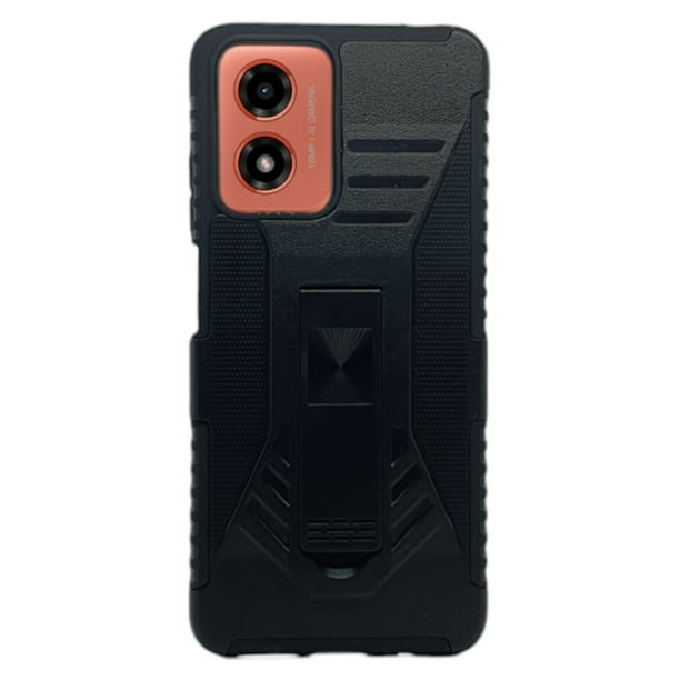 Funda Uso Rudo Clip Blindaje Cely Vesmir Para Motorola G24 G04 con 2 Micas De Pantalla
