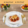 thumbnail image 4 of Ocean Blue Coral Round 13 Inch Placemats Set of 6, Summer Coastal Starfish Conch Nautical HeatResistant Non Slip Place Mats for Dining Table, Wipeable Braided Kitchen Table Mats for Housewarming, 4 of 9