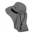thumbnail image 3 of 4 Panel Large Bill Flap Hat - Gray, 3 of 5