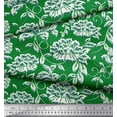 thumbnail image 3 of Soimoi Green Cotton Duck Fabric Artistic Leaf & Floral Print Fabric by Yard 56 Inch Wide, 3 of 3