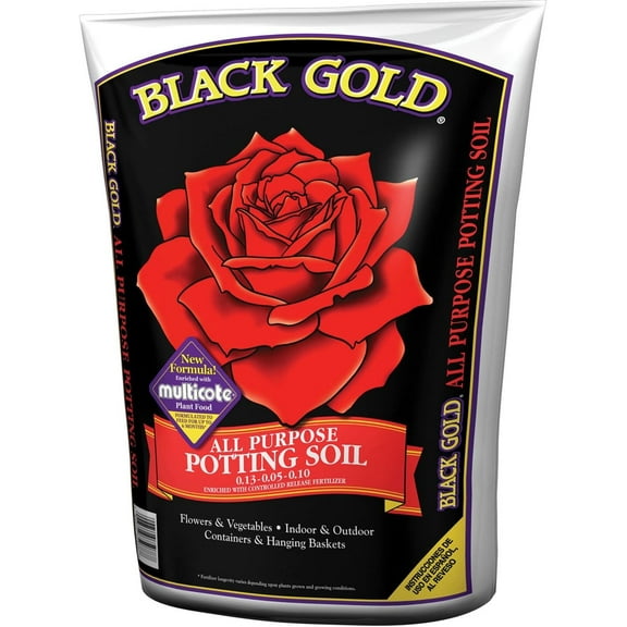 Black Gold 1410102 8 QT P 8 Quart All Purpose Potting Soil With Fertilizer