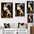 thumbnail image 4 of Designart "Art Deco Portrait of Woman in Black and Gold I" Fashion Canvas Wall Art - Glam Black Woman Living Room Canvas Art, 4 of 6