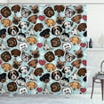 thumbnail image 1 of Ambesonne Dog Lover Shower Curtain, Canine Breeds Love, 69"Wx84"L, Multicolor, 1 of 3