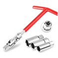 thumbnail image 1 of 4PCS T Handle Wrench Socket Removal Tool Set 16/18/21mm Motorcycles Lawn Mowers Rotation Spark Plug Removal Hand Tools, 1 of 5