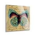 thumbnail image 2 of Butterfly Vivid Green Script 24 x 24 Glass Wall Hanging Sign, 2 of 4