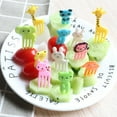 thumbnail image 6 of 10pcs Food Fruit Fork Picks For Kids Cute Animals Decor Cake Forks Bento E6R7, 6 of 7