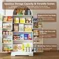 thumbnail image 3 of VKCC 70.8" Arched Tall Storage Cabinet, Large Floor Standing Pantry Cabinet with Shelves & Drawers for Kitchen, White, 3 of 8