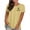 Yellow Tops, variant on Tops for Women Plus Size Short Sleeve T Shirts Summer Crewneck Causal Tees Basic Plain Shirts S-3XL