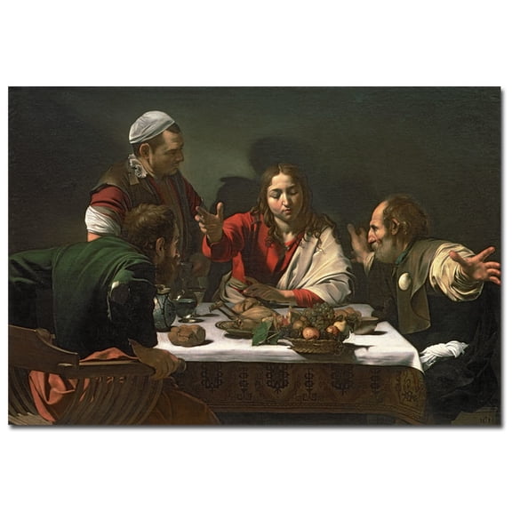 Caravaggio 'The Supper at Emmaus 1601' Canvas Art