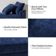 thumbnail image 6 of 59" Storage Bench Upholstered Bed End Foot Stool 2 Throw Pillows Bedroom Entryway Living Room Navy, 6 of 8