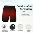 thumbnail image 5 of Haiem Red Geometric Men'S Quick-Dry Swim Trunks: Comfortable Beach Shorts With Mesh Lining And Pockets - Ideal For Swimming And Sunbathing Xx-Large, 5 of 9