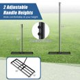 thumbnail image 3 of Gymax Lawn Leveling Rake 30'' x 10'' Heavy Duty Lawn Level Tool for Soil w/67'' Handle Black, 3 of 10