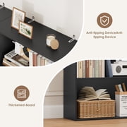 Homfa 6 Tier Tall Bookshelf and Bookcase, Wooden Bookcase Display Shelf for Living Room Home Office Library Storage, Black