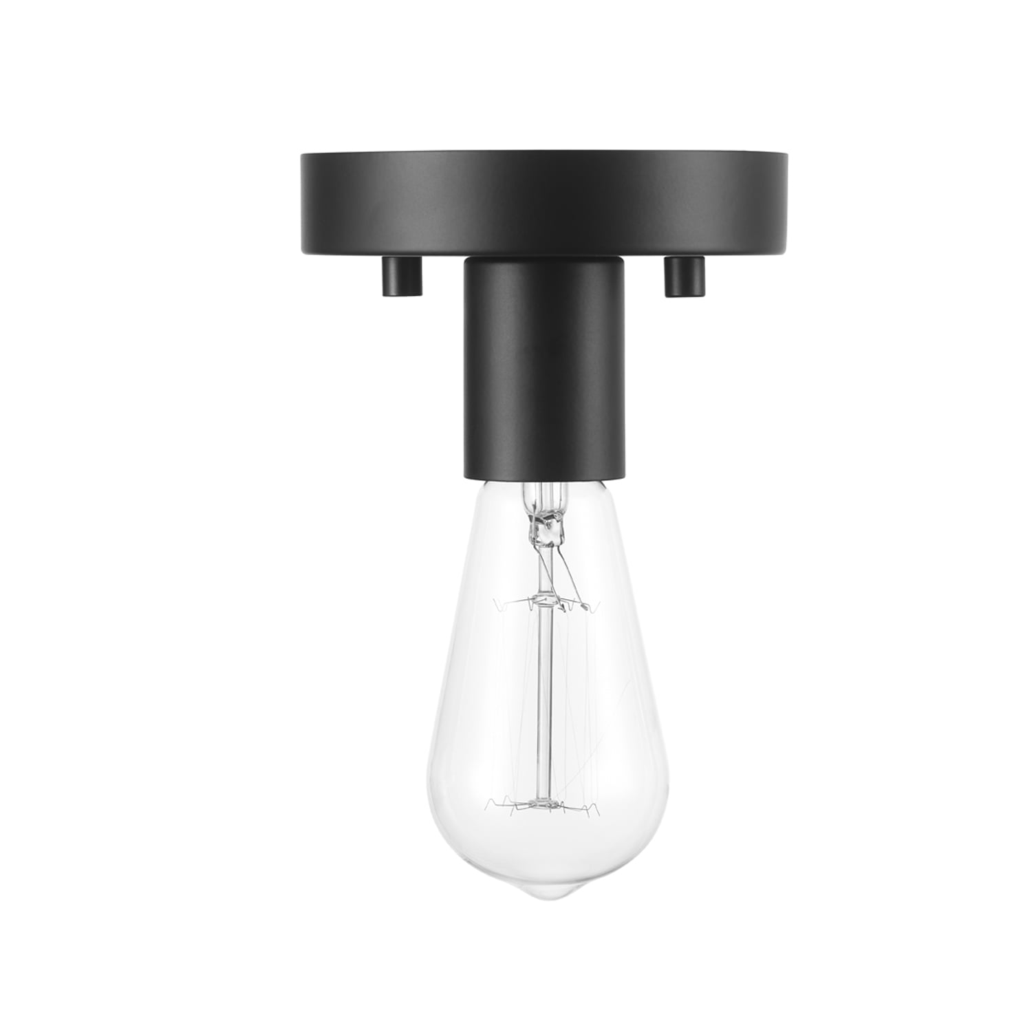 Better Homes & Gardens 1-Light Flush Mount,Matte Black,Bulb Not Included