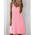 thumbnail image 3 of Vestido de verano Zeagoo 2025 Boho con cuello en V y bolsillos para mujer, 3 of 5