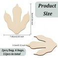 thumbnail image 2 of 12Pcs Wooden Dinosaur Foot Prints 3.5x3x0.3inch Unfinished Blank Wood Cutouts Slices Natural Claw Shape Unfinished Wood DIY Crafts Dinosaur Foot Print Wood Craft DIY, 2 of 9