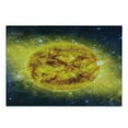 thumbnail image 2 of Galaxy Cutting Board, Panorama of Sun in Space with Luminous Effects Center of Solar System Print, Decorative Tempered Glass Cutting and Serving Board, Small Size, Yellow Blue, by Ambesonne, 2 of 5
